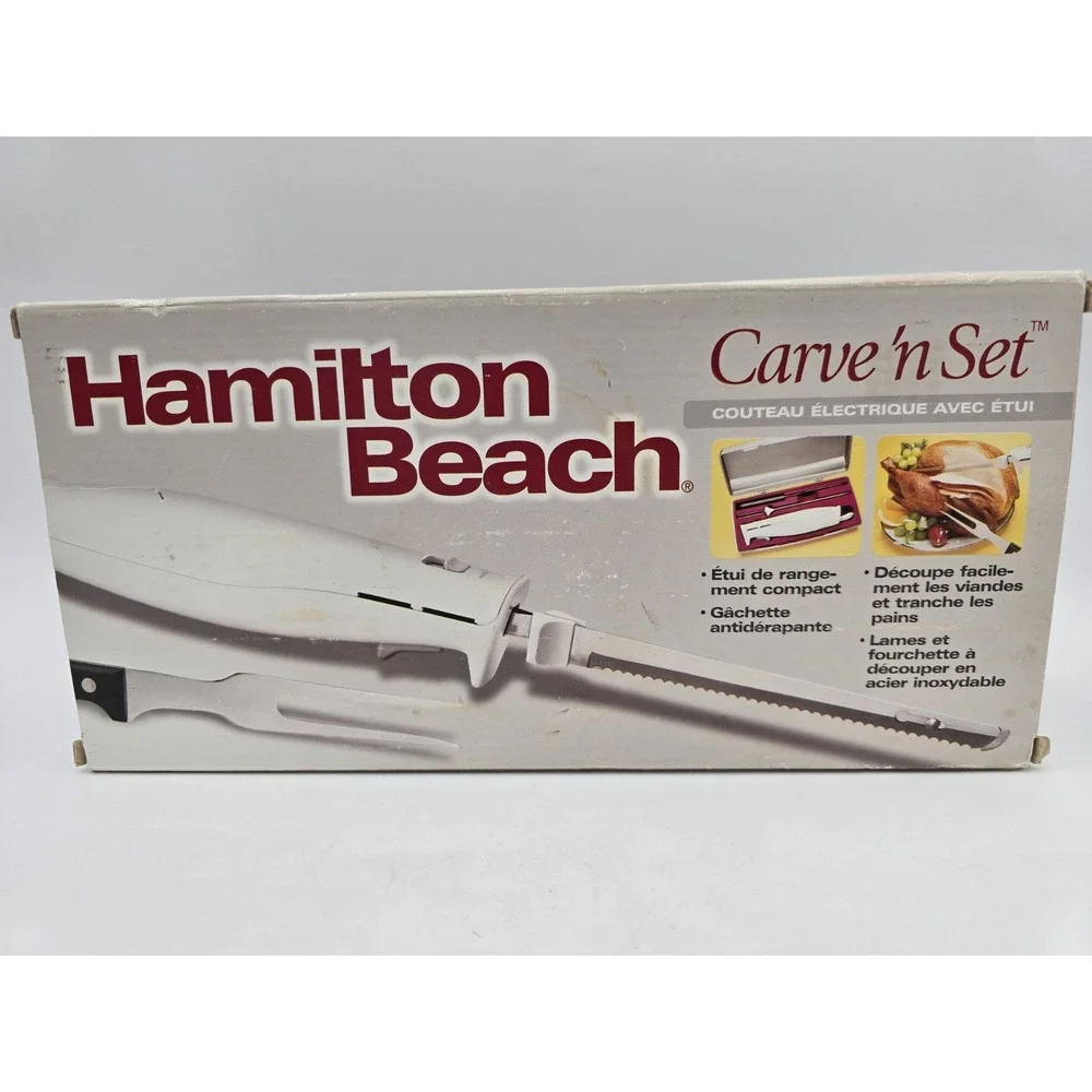 Hamilton Beach 74250 Electric Knife Food Slicer Carver Stainless Steel Blades